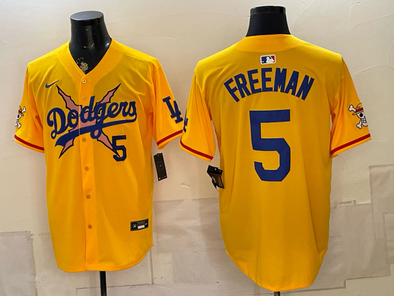 Men Los Angeles Dodgers #5 Freeman yellow Game 2026 Nike MLB Jersey 07170013